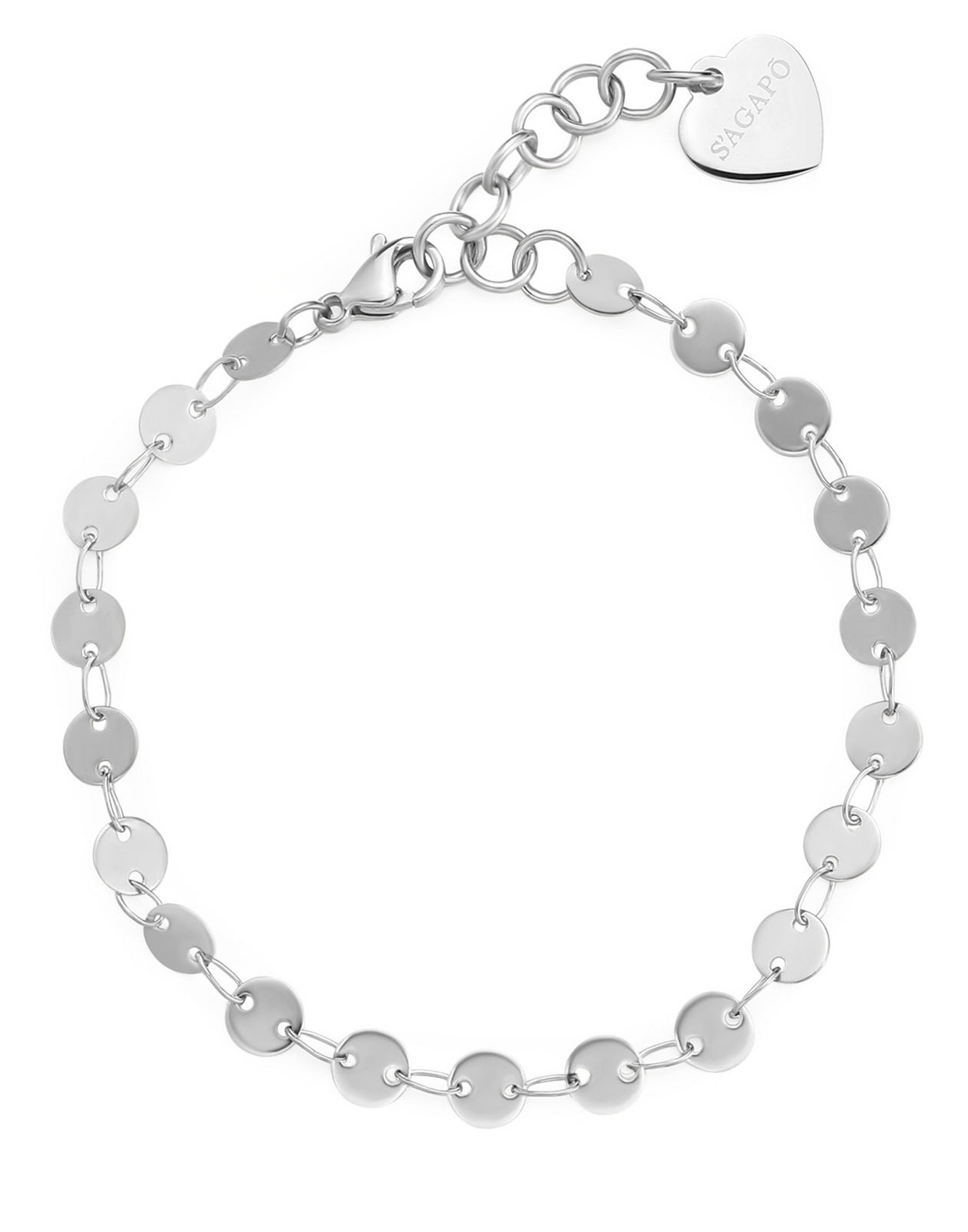 S'Agapõ Penízkový náramek z oceli Chunky SHK95
