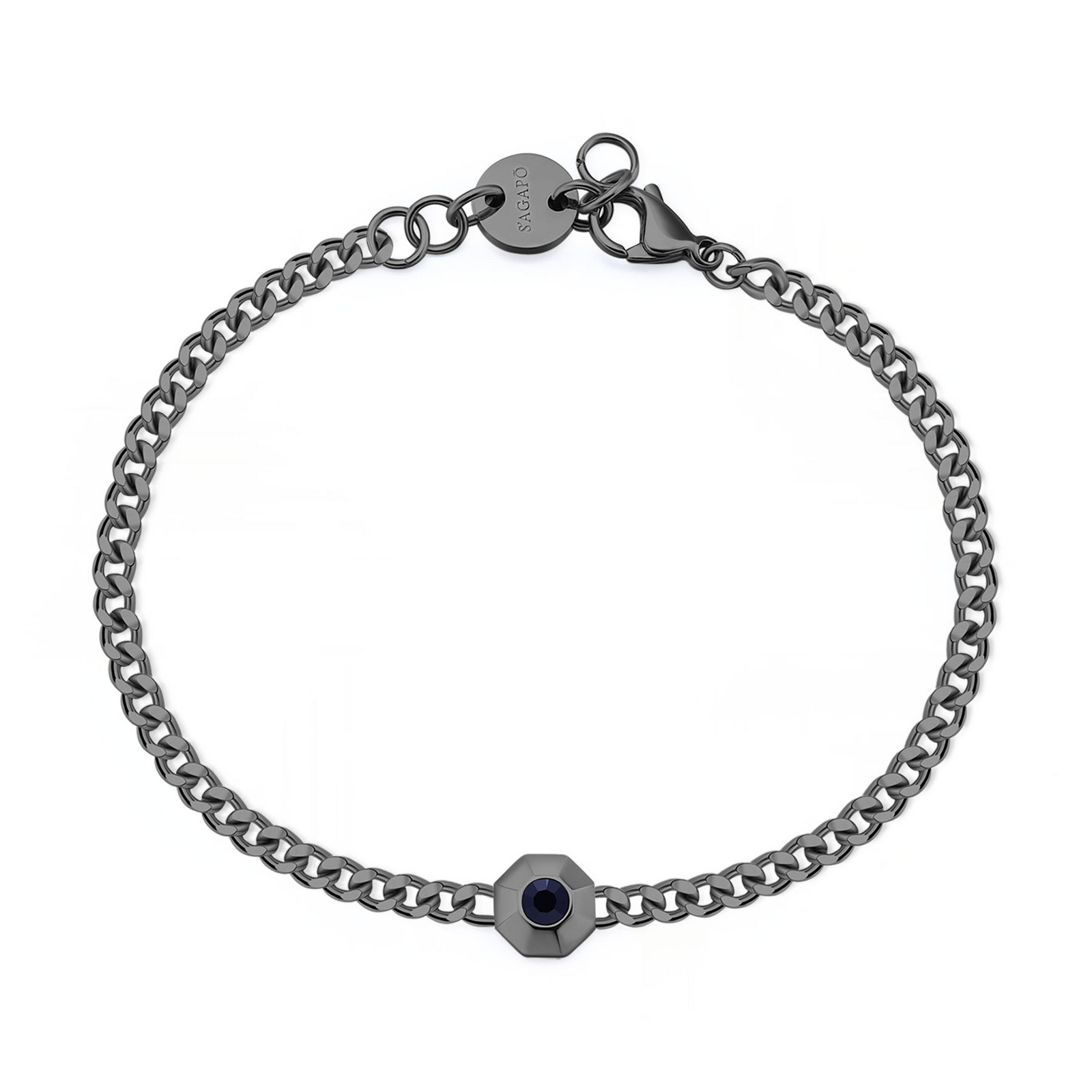 S'Agapõ Slušivý pánský náramek z oceli Snap SNP12