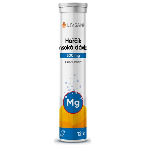 LIVSANE Hořčík vysoká dávka 500mg šumivé tbl.12ks