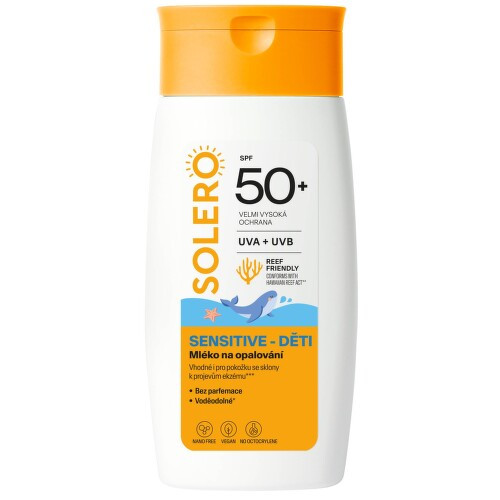 SOLERO Mléko na opalování SENSITIVE DĚTI SPF50+ 200ml