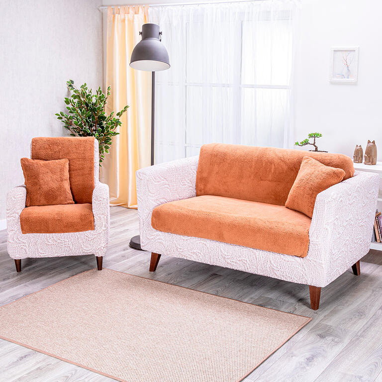 Přehozy SHERPA oříškové