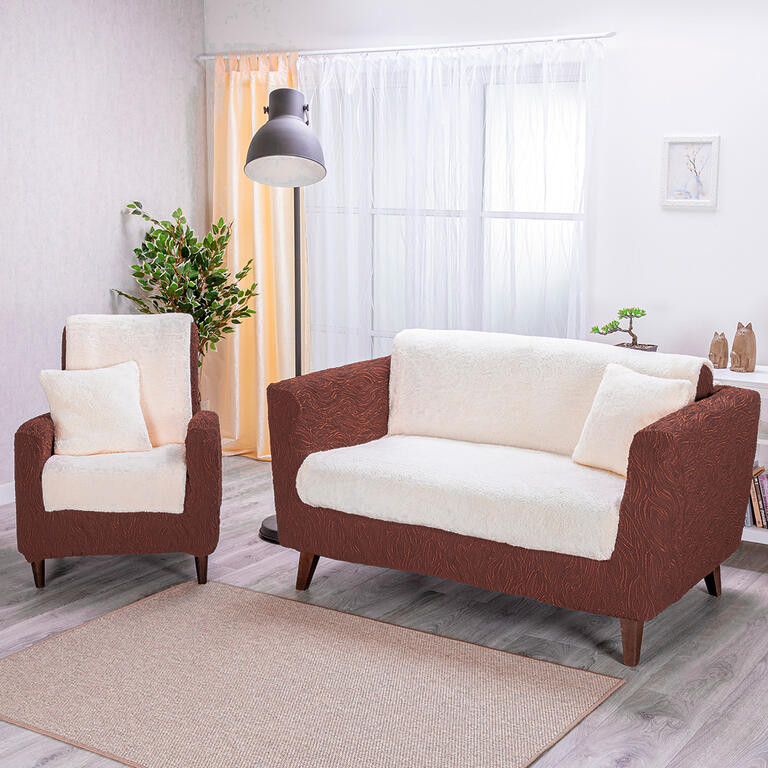 Přehozy SHERPA krémové