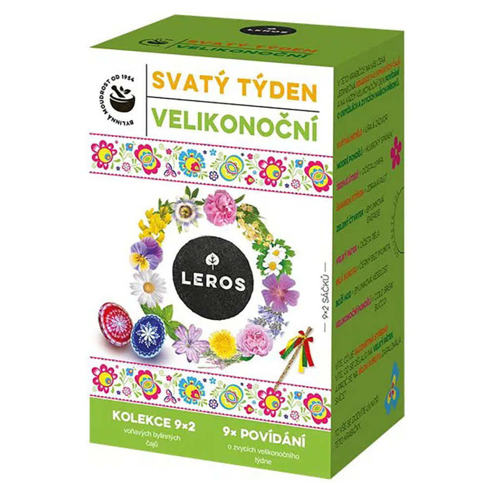 LEROS Svatý týden velikonoční 9 x 2 sáčků čajů + 9 x povídání