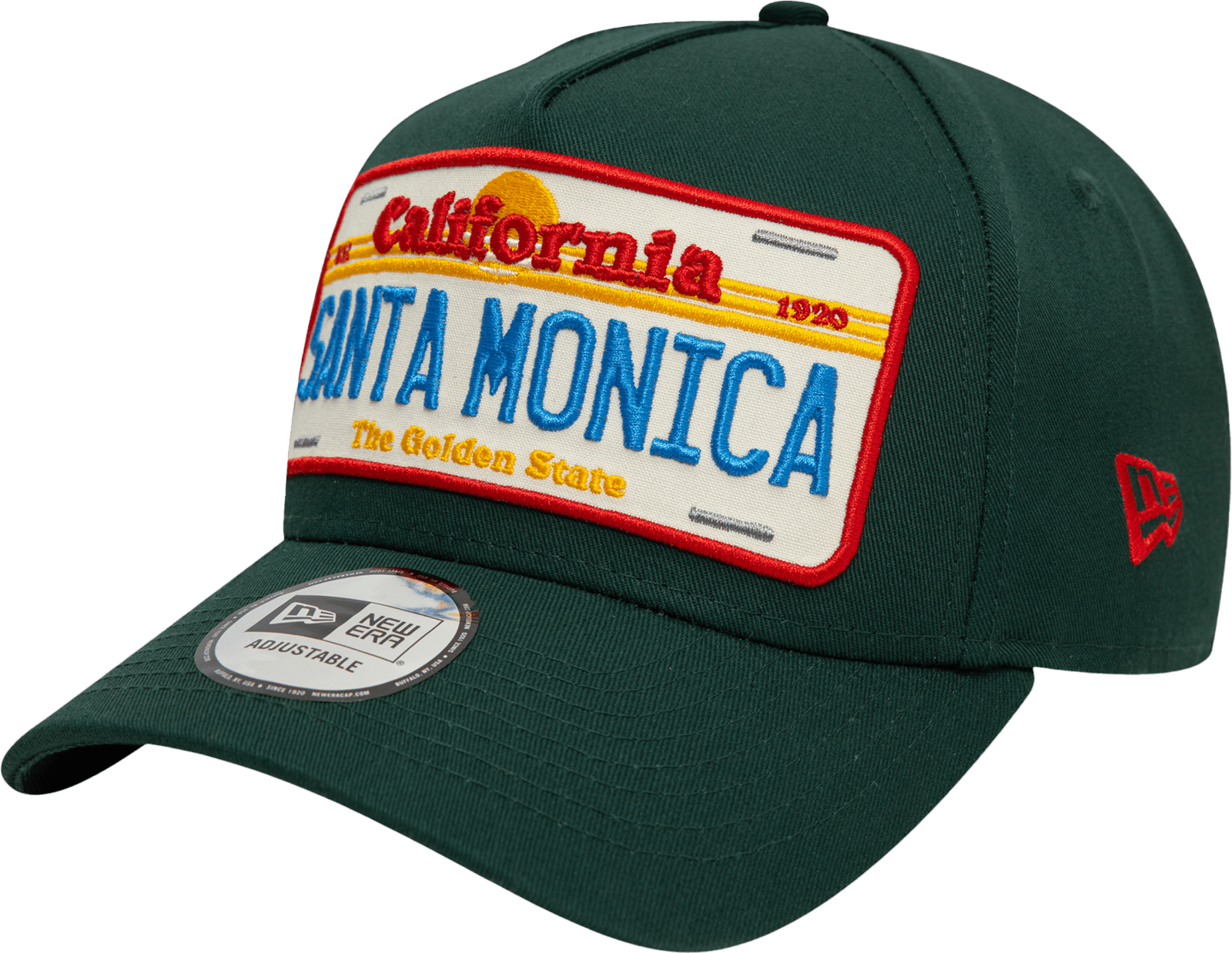 Kšiltovka New Era New Era Santa Monica License Plate Dark Green 9FORTY A-Frame Adjustable Cap
