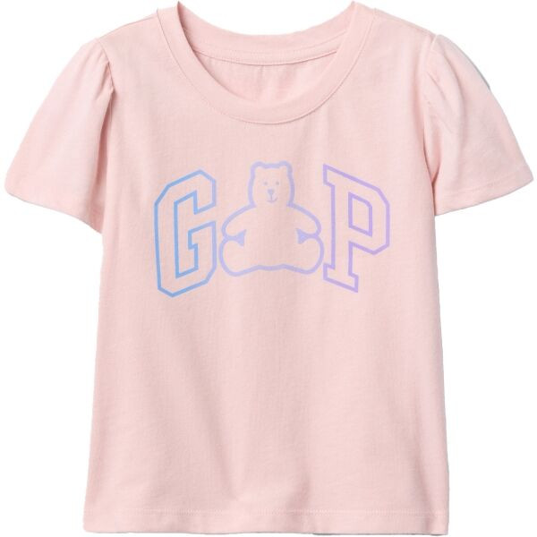 GAP V-FRCH VALUE LOGO Dívčí tričko, růžová, velikost