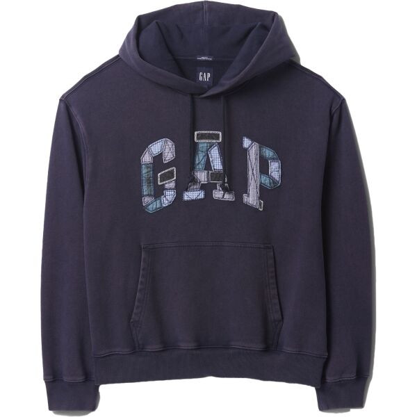 GAP PATCHWORK LOGO Pánská mikina, tmavě modrá, velikost