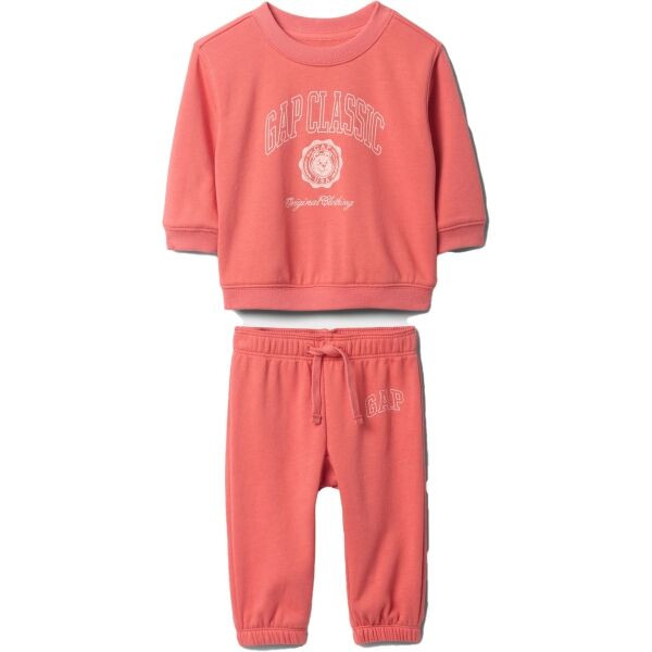 GAP FRENCH NOVELTY Dětský mikinový set, oranžová, velikost
