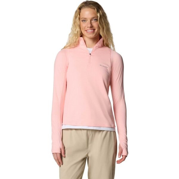 Columbia WEEKEND ASCENT™ HALF ZIP Dámská funkční mikina, růžová, velikost