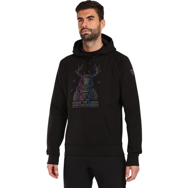 KILPI BELLATRIX Pánská mikina s kapucí, černá, velikost