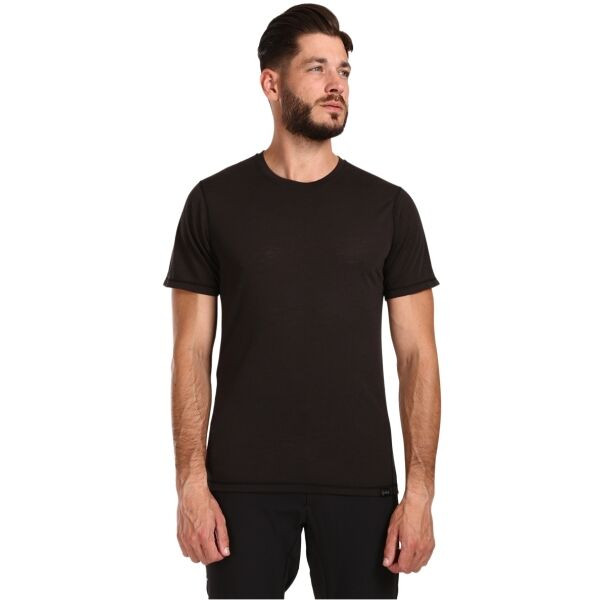 KILPI SLOPER Pánské tričko z merino vlny, černá, velikost