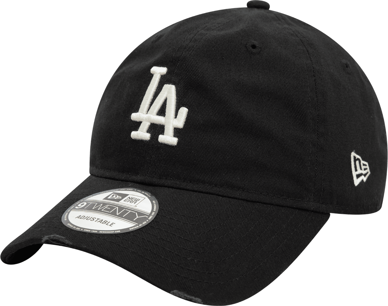 Kšiltovka New Era LA Dodgers Distressed Black 9TWENTY Adjustable Cap