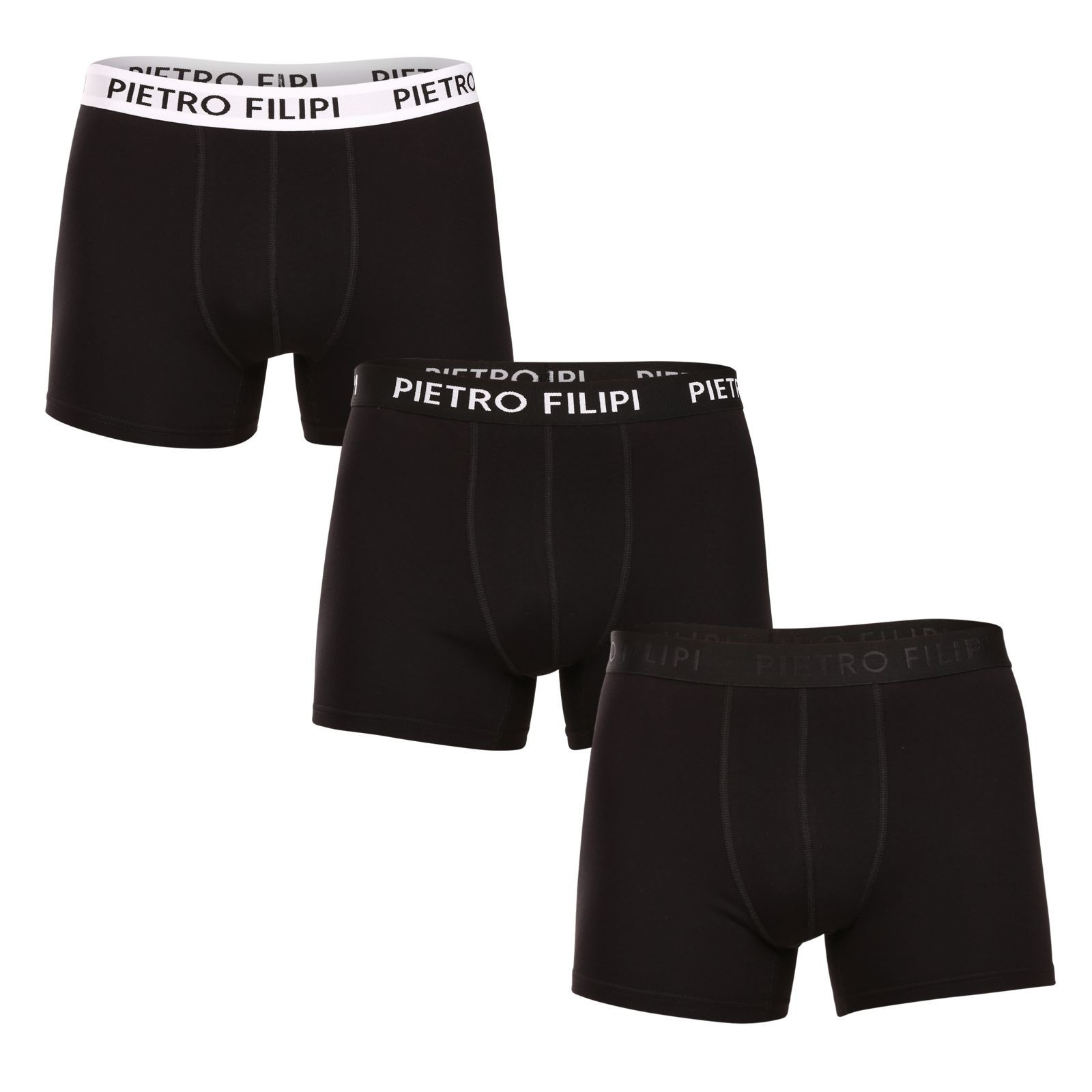 3PACK pánské boxerky Pietro Filipi černé (3BCL004) XXL, trenky / trenýrky