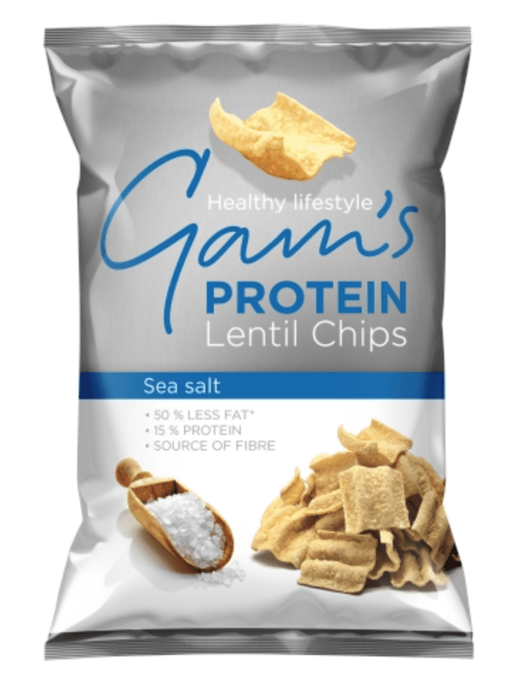 Gam's GAM’S Proteinové čočkové lupínky s mořskou solí, 65 g