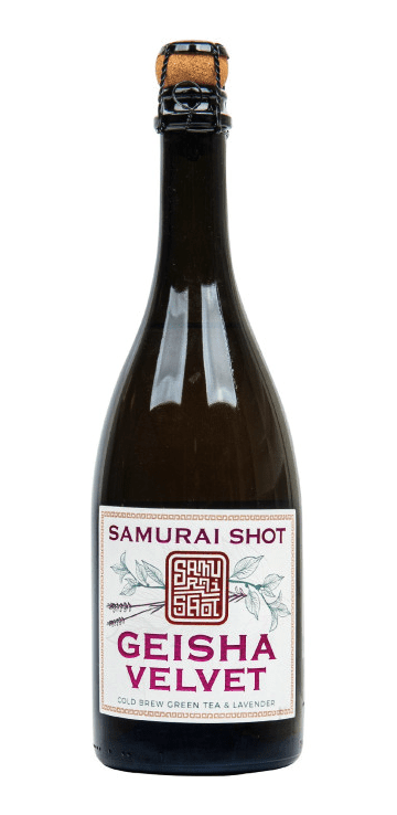 Samurai Shot - Geisha Velvet, Zelený čaj & Levandule, sycený nápoj, 750 ml