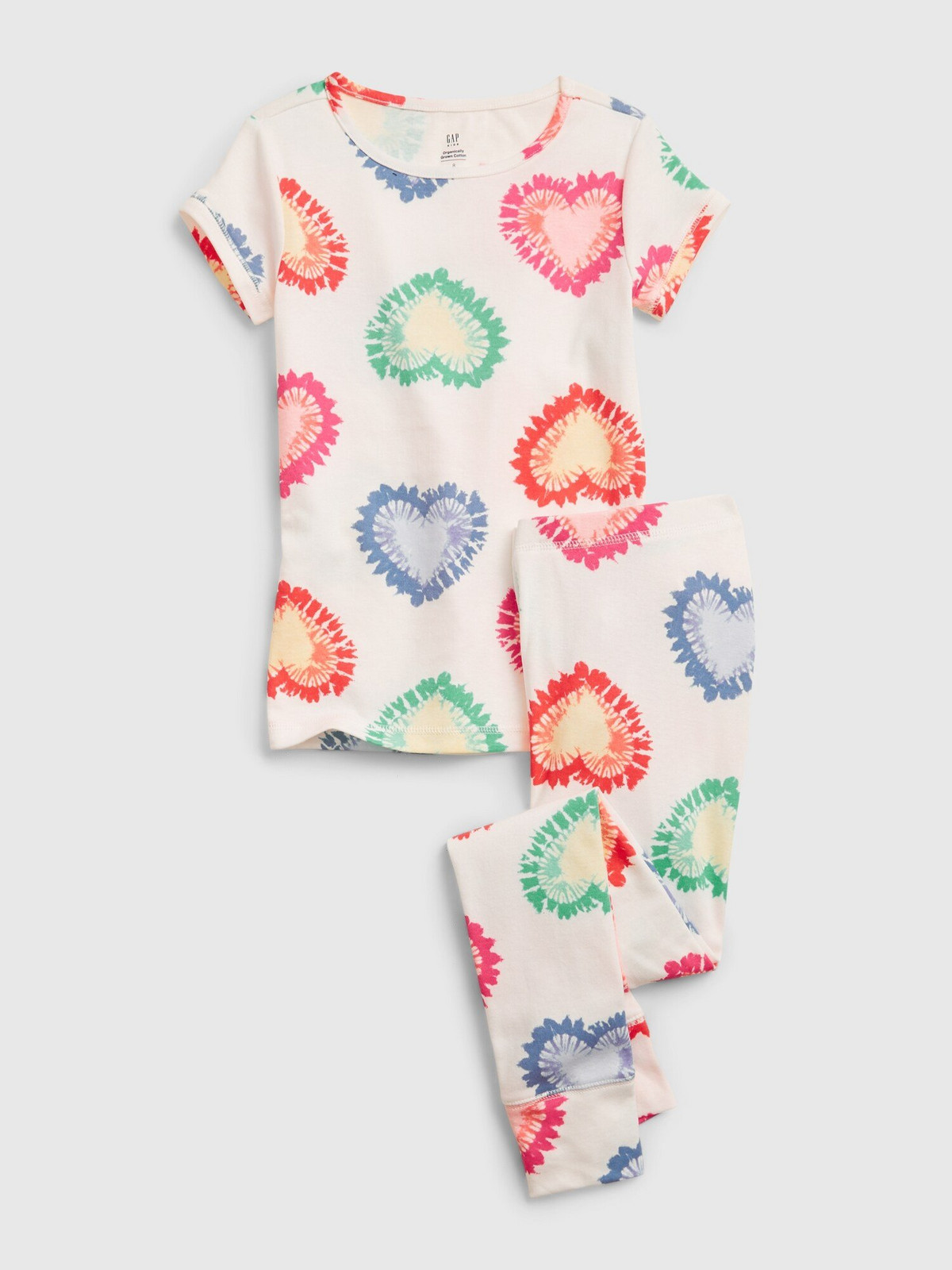 GAP Dětské pyžamo kids organic heart pj set - Holky