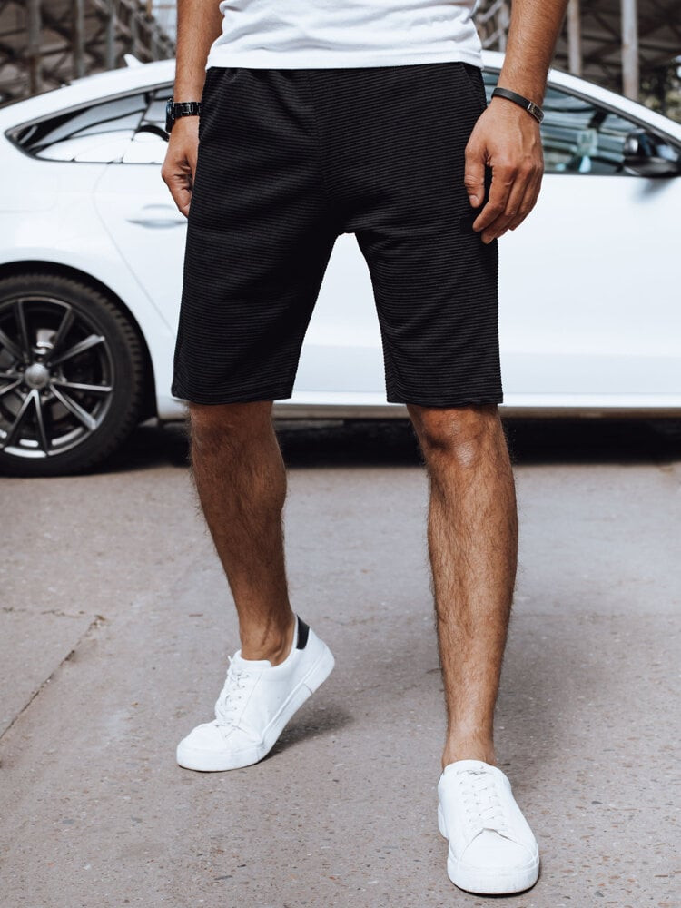 Spodenki męskie dresowe czarne Dstreet