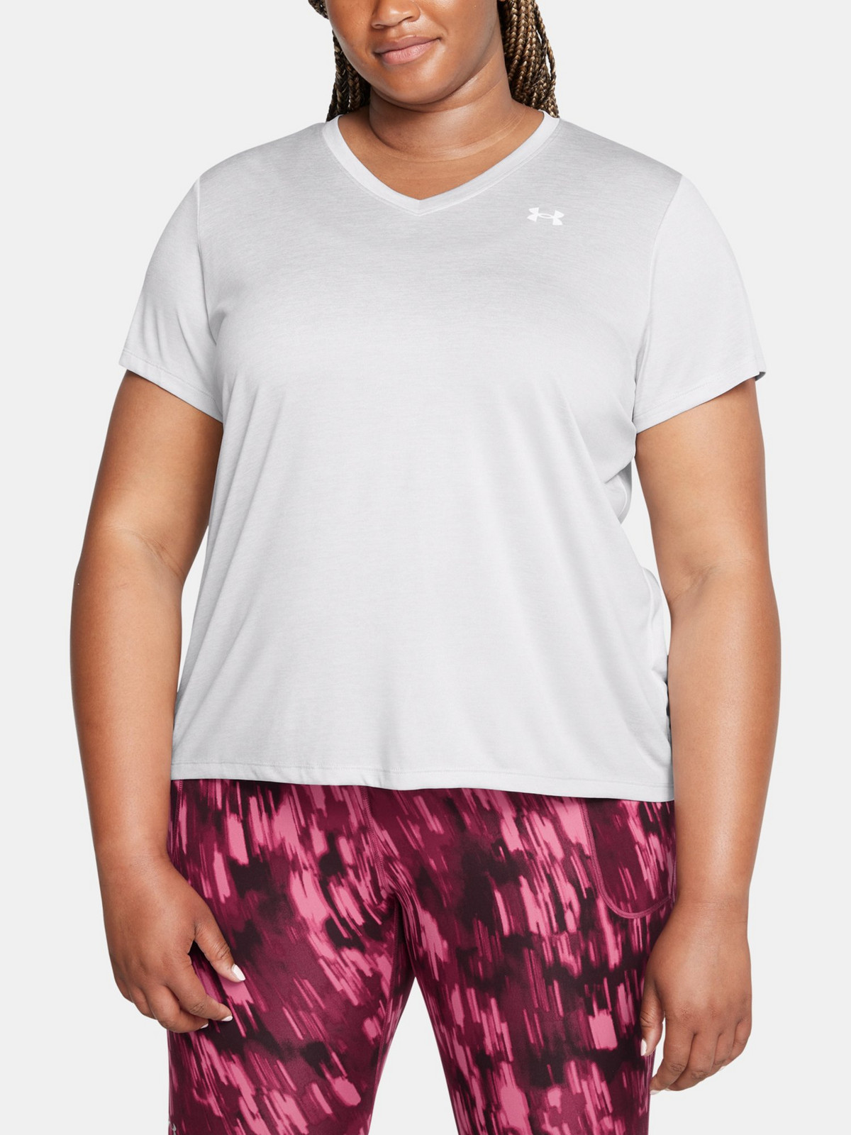 Dámské tričko Under Armour Tech SSV- Twist&-GRY - Dámské
