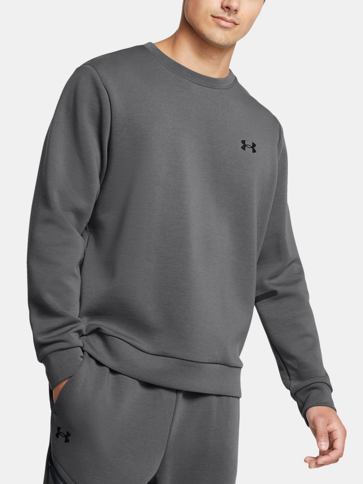 Pánská mikina Under Armour UA Unstoppable Flc Crew EU-GRY - Pánské