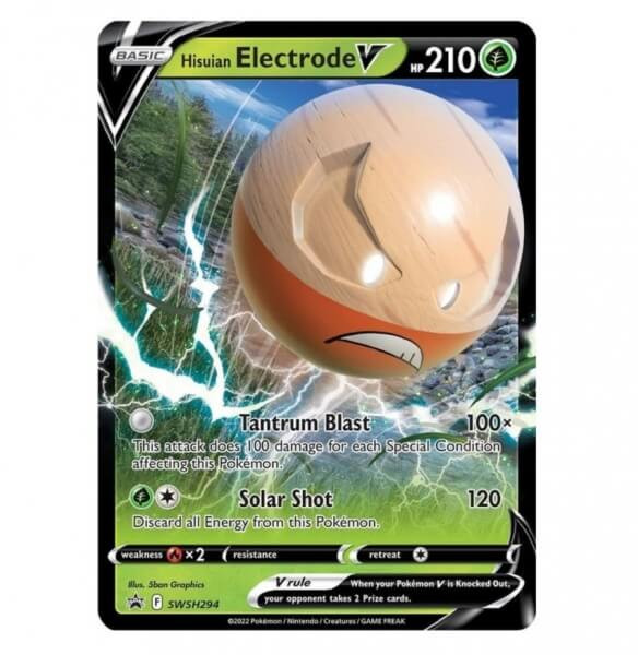 Pokémon karta Hisuian Electrode V + Electrode