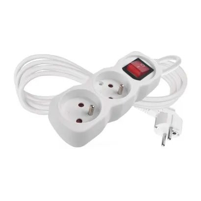 EMOS Prodlužovací kabel 16A (2 sekce + vypínač) 2M