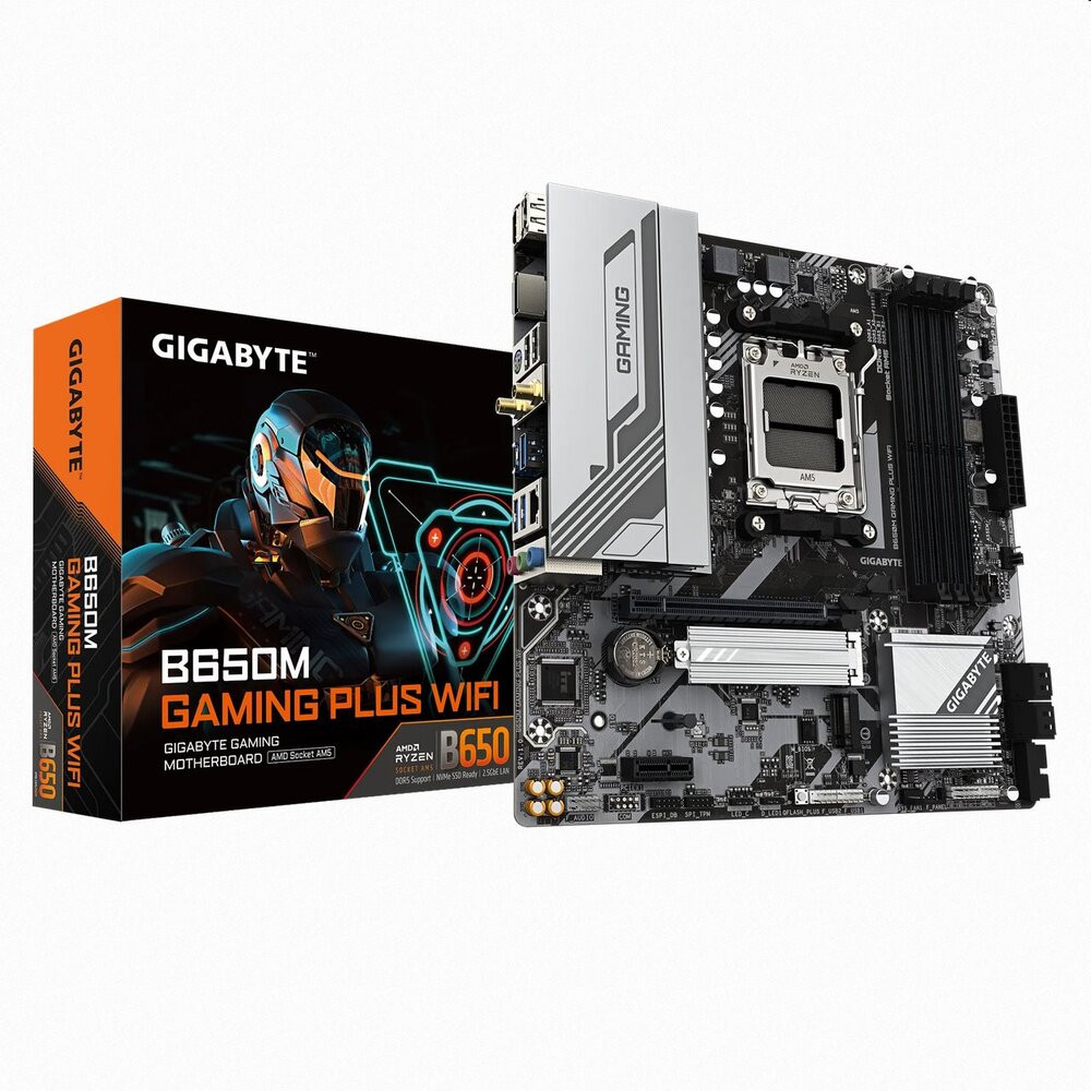 Gigabyte B650M GAMING PLUS WIFI, AMD B650, AM5, 4xDDR5, mATX, B650M GAMING PLUS WF