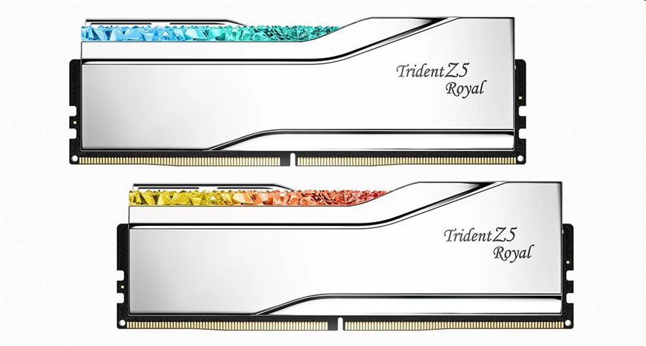 G.SKILL 96GB kit DDR5 6400 CL32 Trident Z5 Royal Silver, F5-6400J3239F48GX2-TR5S