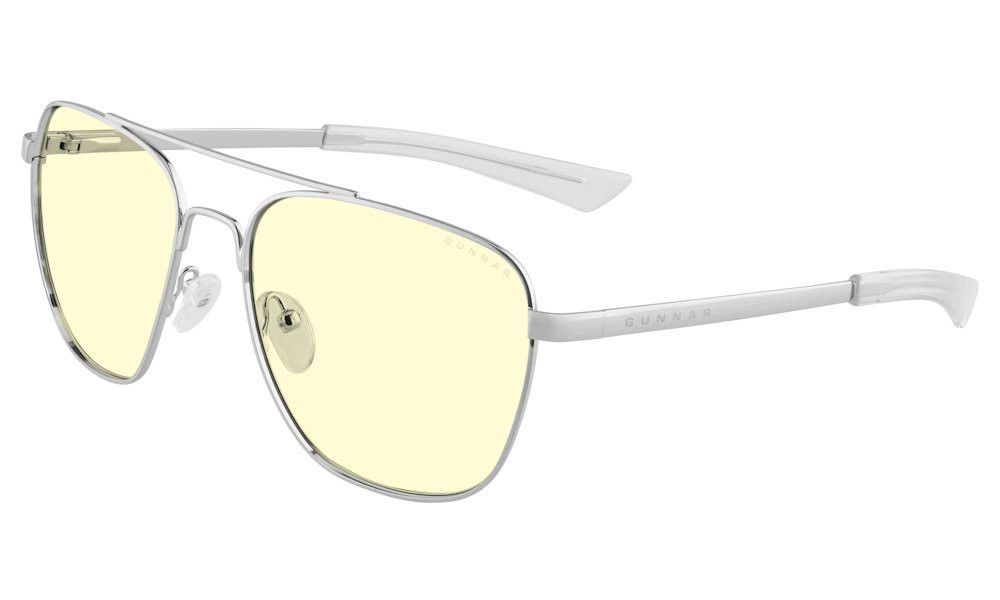 GUNNAR kancelářske/herní brýle MUSTANG CHROME jantarová skla BLF 65 GUNNAR focus, MUS-00301