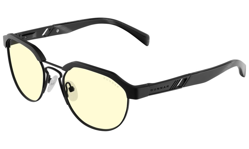 GUNNAR kancelářske/herní brýle CAMPBELL ONYX jantarová skla BLF 65 GUNNAR focus, CMB-00101