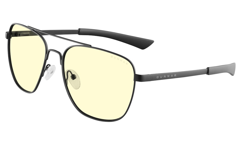 GUNNAR kancelářske/herní brýle  MUSTANG ONYX jantarová skla  BLF 65 GUNNAR focus, MUS-00101