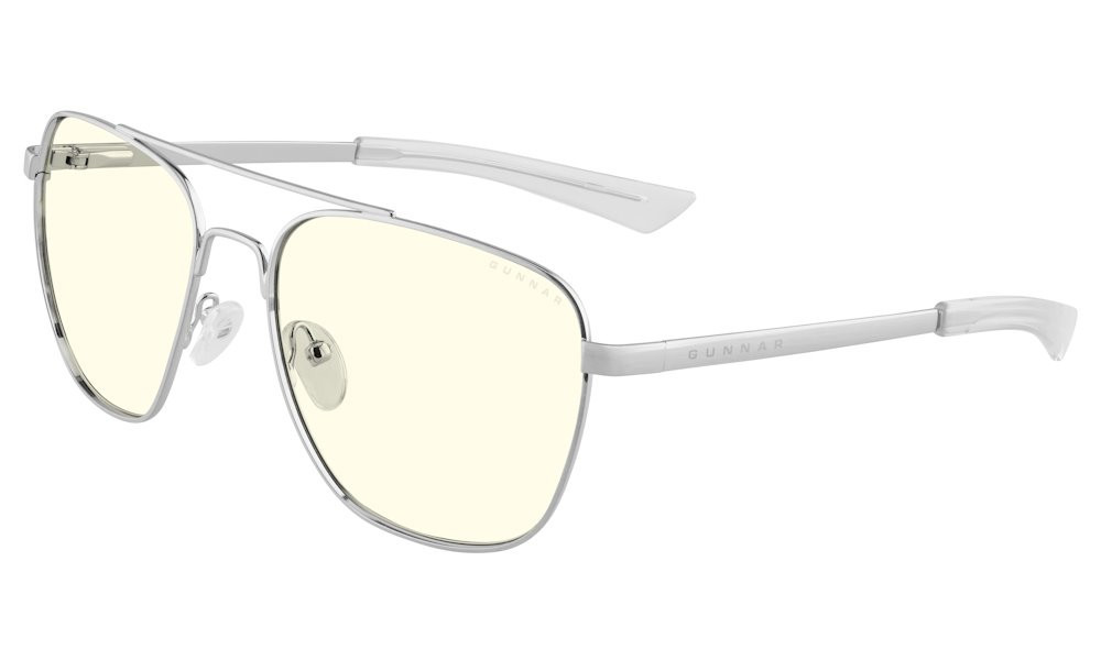 GUNNAR kancelářske/herní brýle MUSTANG CHROME čirá skla BLF 35 GUNNAR focus, MUS-00309