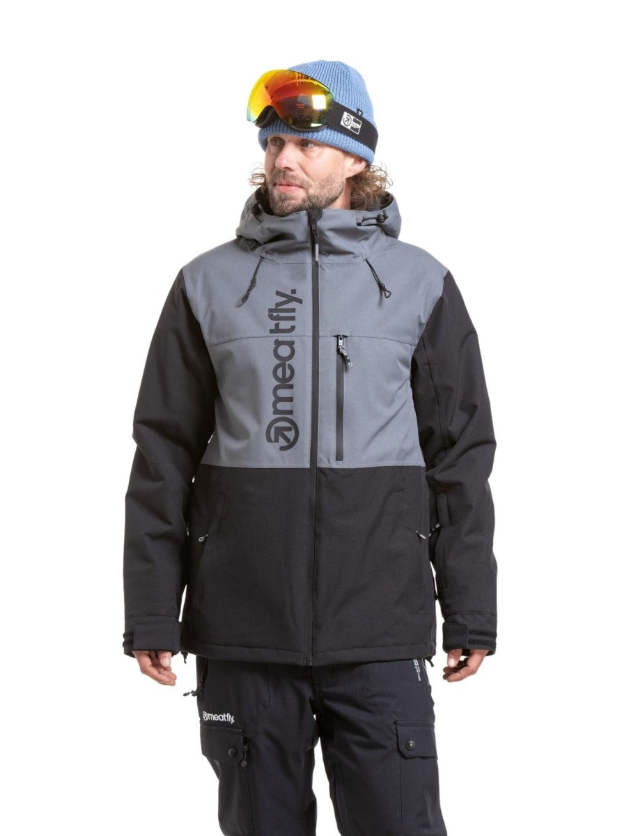 Pánská snb & ski bunda meatfly manifold, dark grey / black s