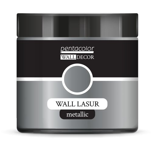 Lazurovací barva na zeď metallic WALL DECOR 500 ml STŘÍBRNÁ