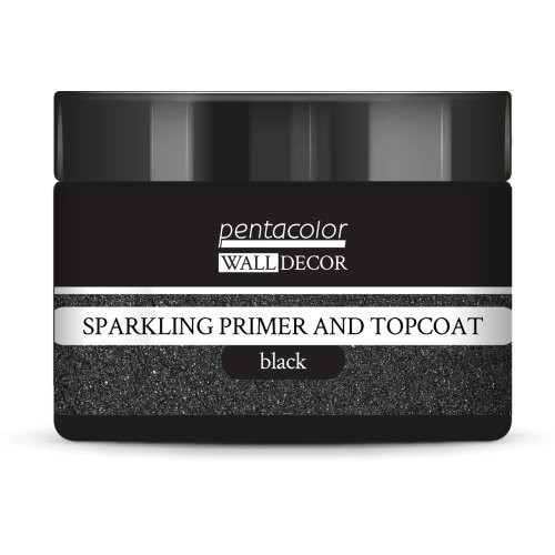 Třpytivý základní a vrchní lak WALL DECOR 150 ml ČERNÁ
