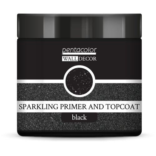 Třpytivý základní a vrchní lak WALL DECOR 500 ml ČERNÁ