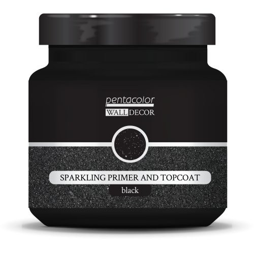 Třpytivý základní a vrchní lak WALL DECOR 1000 ml ČERNÁ