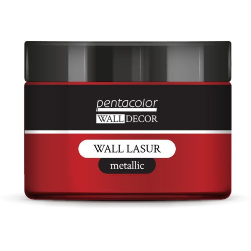 Lazurovací barva na zeď metallic WALL DECOR 150 ml ČERVENÁ MĚĎ