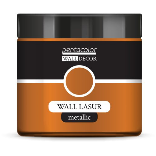 Lazurovací barva na zeď metallic WALL DECOR 500 ml ŽLUTÁ MĚĎ
