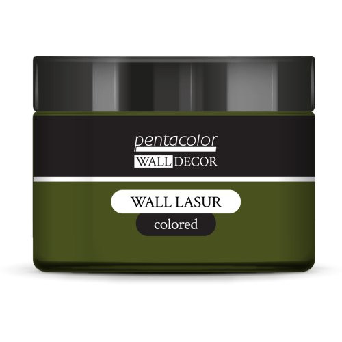 Lazurovací barva na zeď barevná WALL DECOR 150 ml OLIVOVÁ ZELENÁ