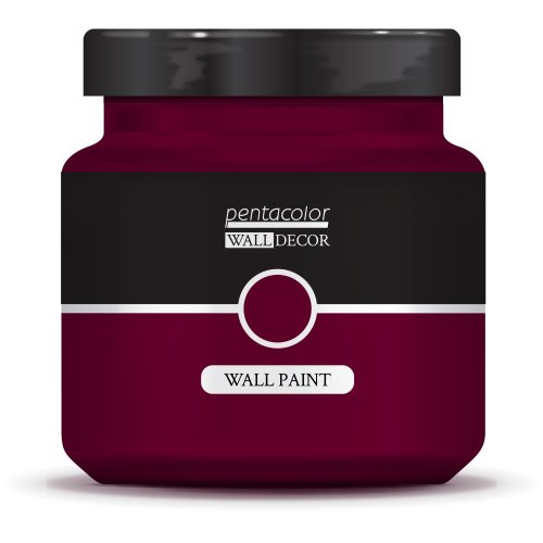 Barva na zeď WALL DECOR 1000 ml ZÁŘIVÁ ČERVENÁ