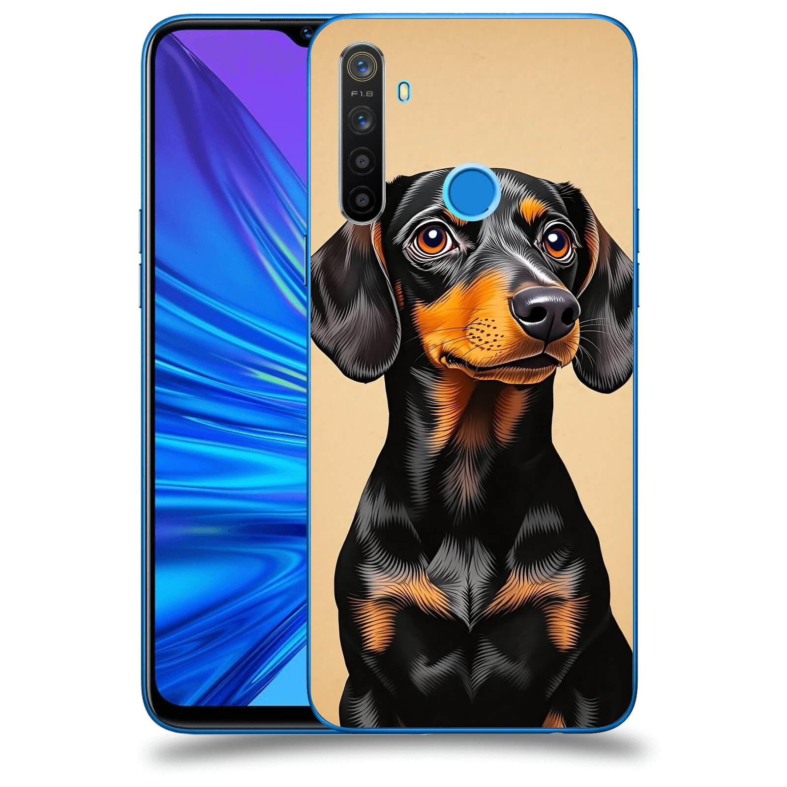 ACOVER Kryt na mobil Realme 5 - Dachshund I