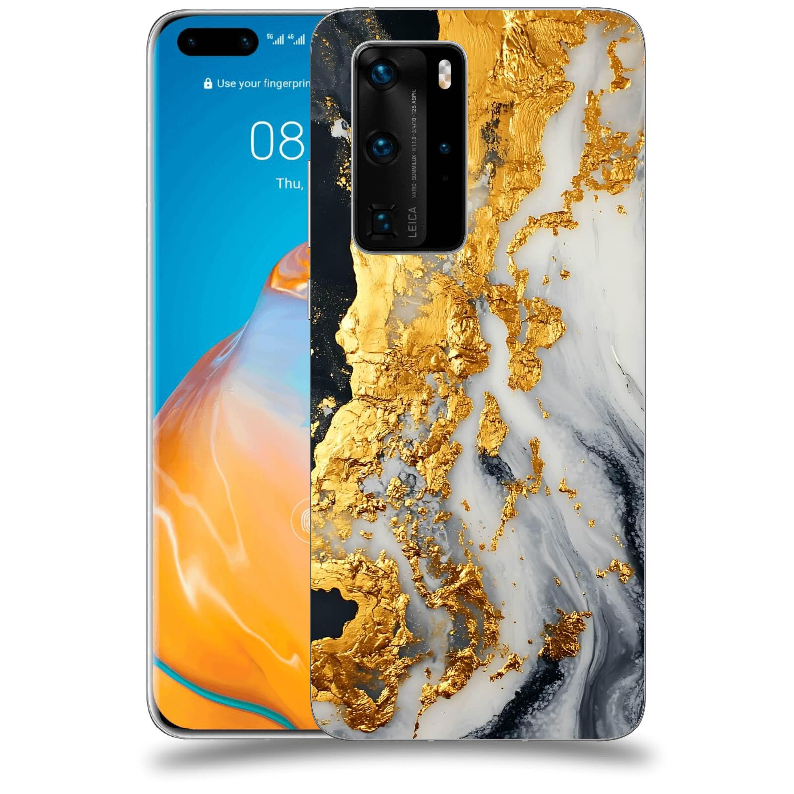 ACOVER Kryt na mobil Huawei P40 - Marble II