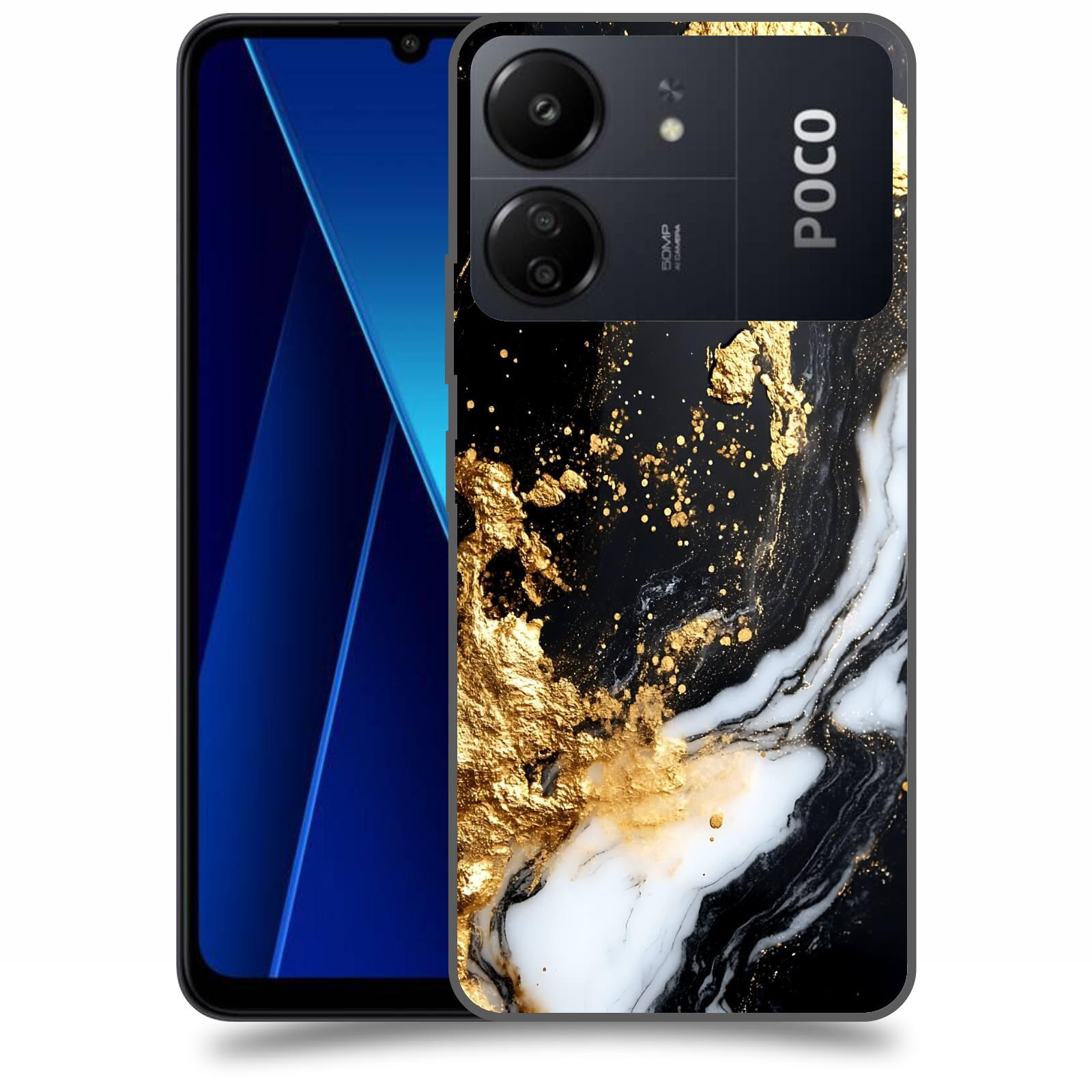 ACOVER Kryt na mobil Poco C65 - Marble III