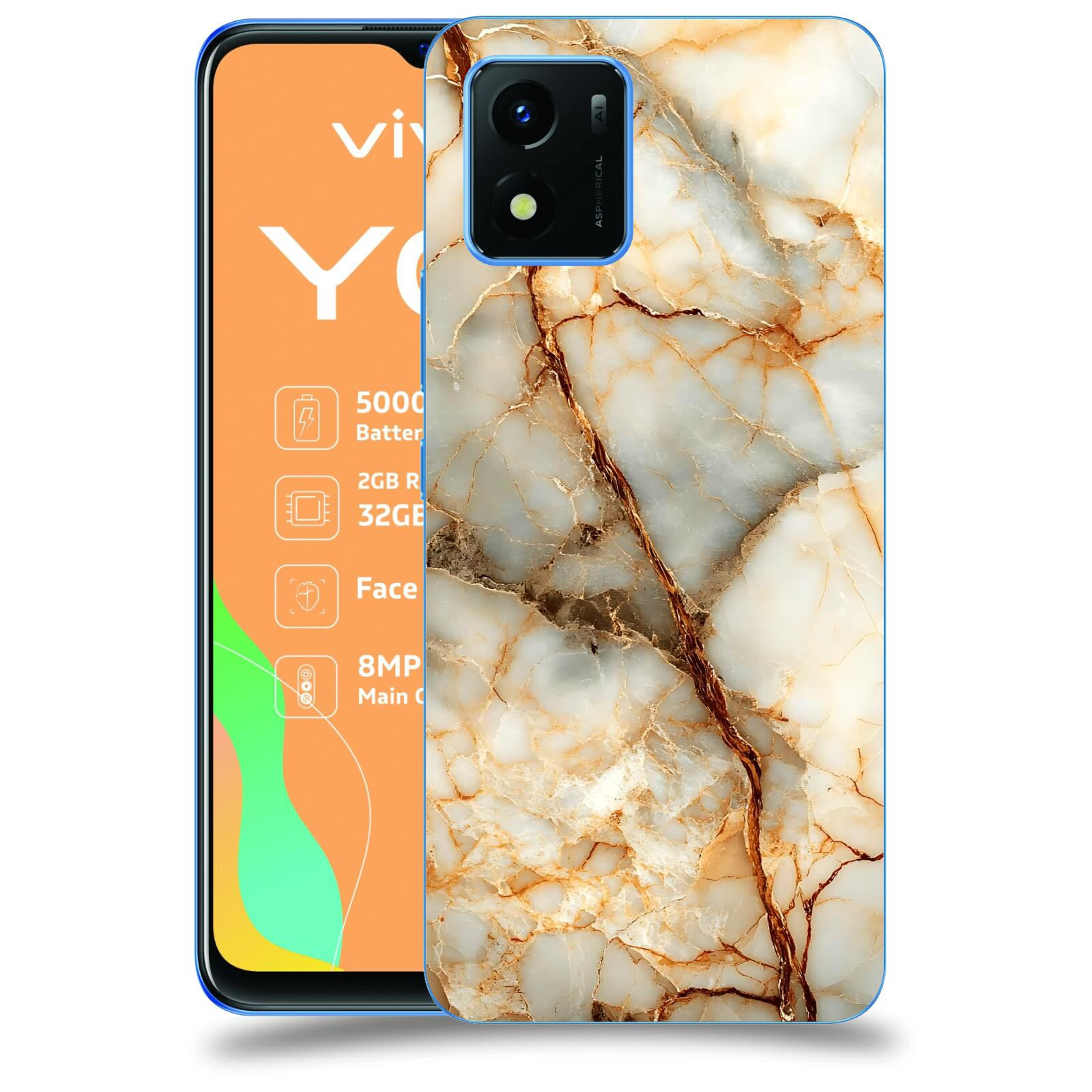 ACOVER Kryt na mobil Vivo Y01 - Marble I