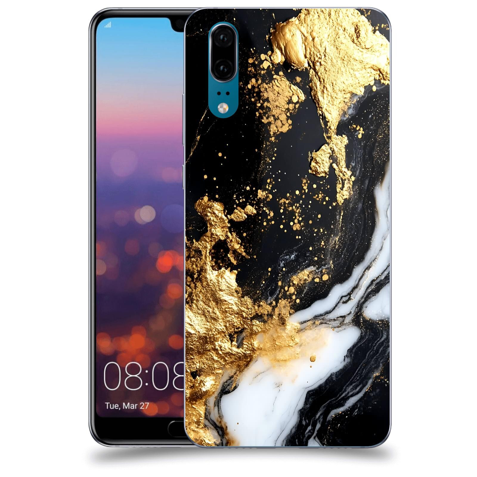 ACOVER Kryt na mobil Huawei P20 - Marble III