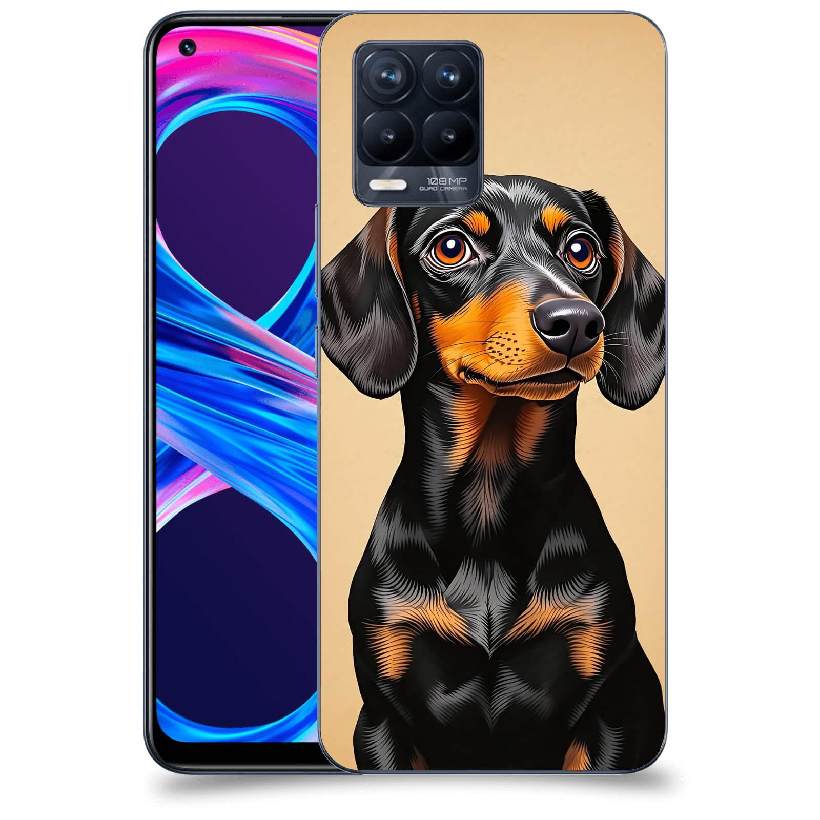 ACOVER Kryt na mobil Realme 8 Pro - Dachshund I