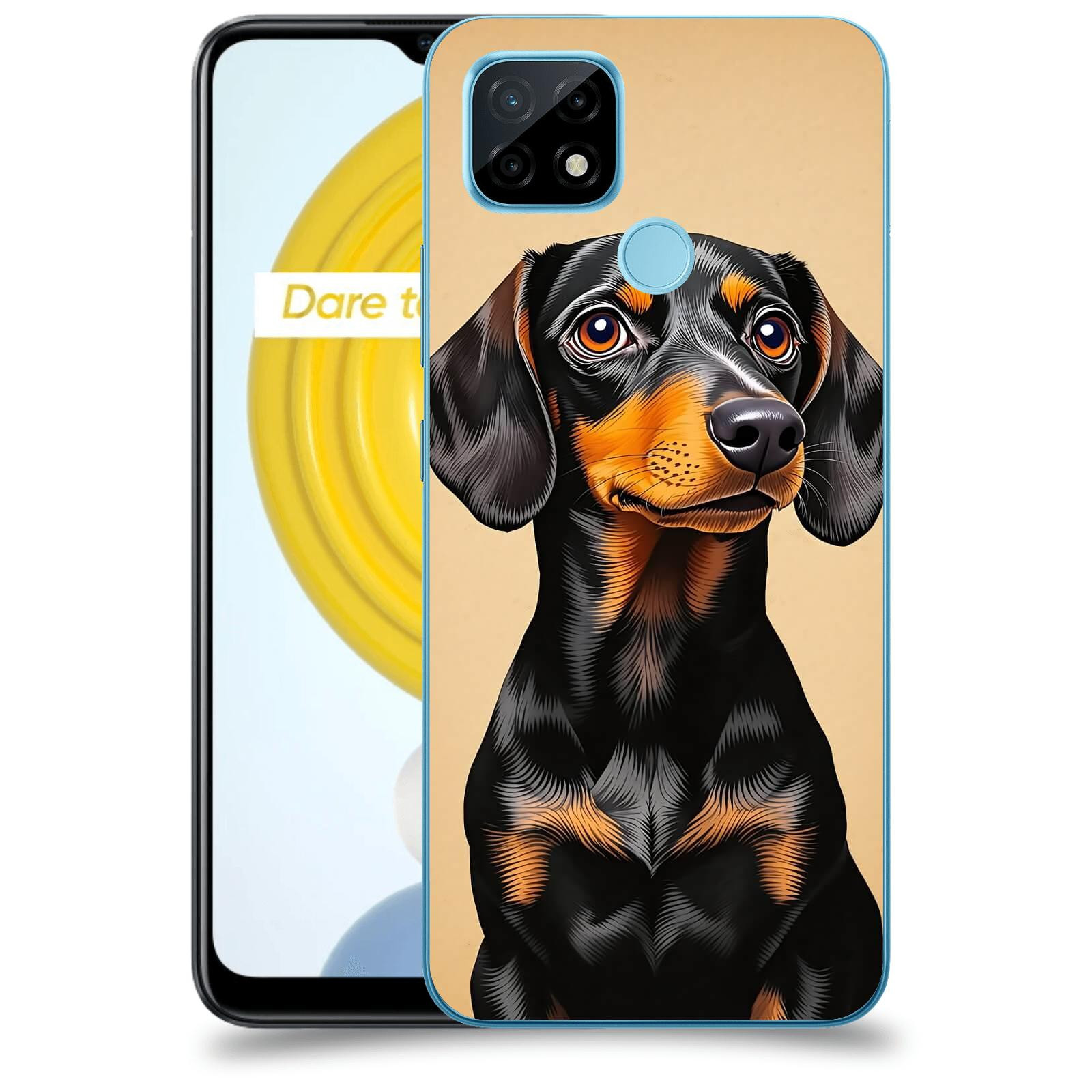 ACOVER Kryt na mobil Realme C21 - Dachshund I