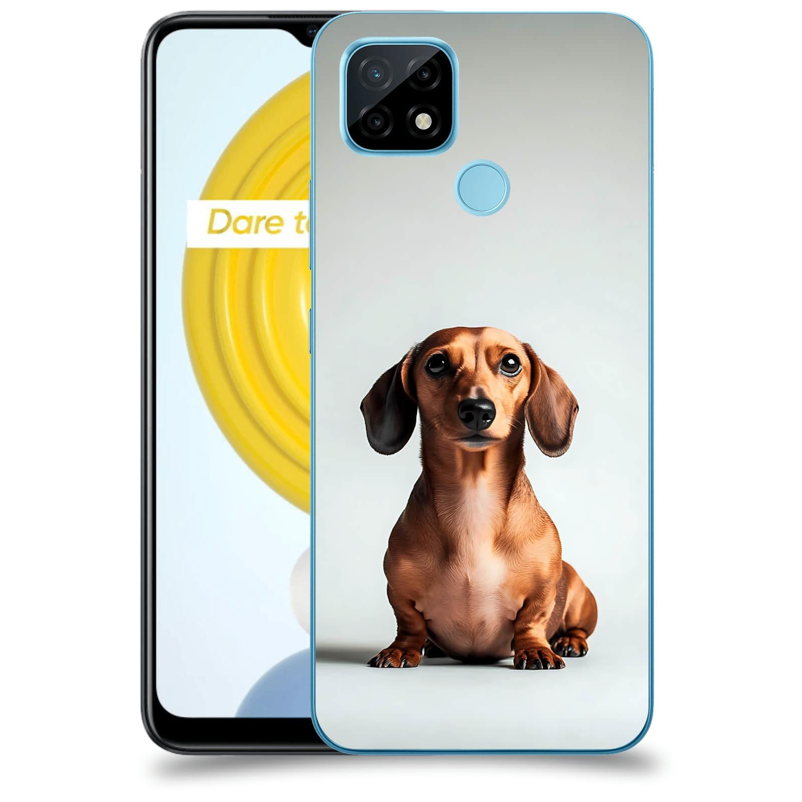 ACOVER Kryt na mobil Realme C21 - Dachshund III