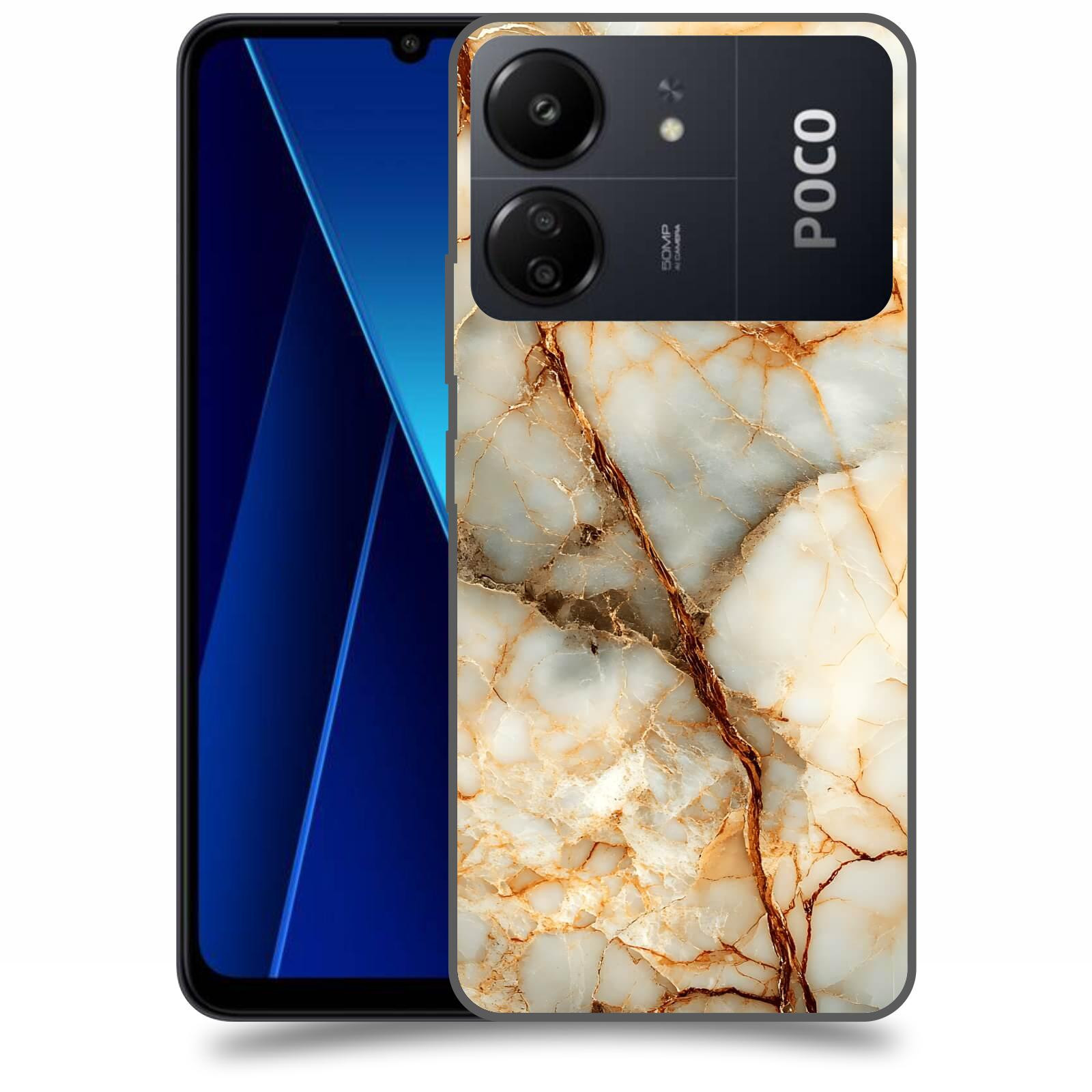 ACOVER Kryt na mobil Poco C65 - Marble I