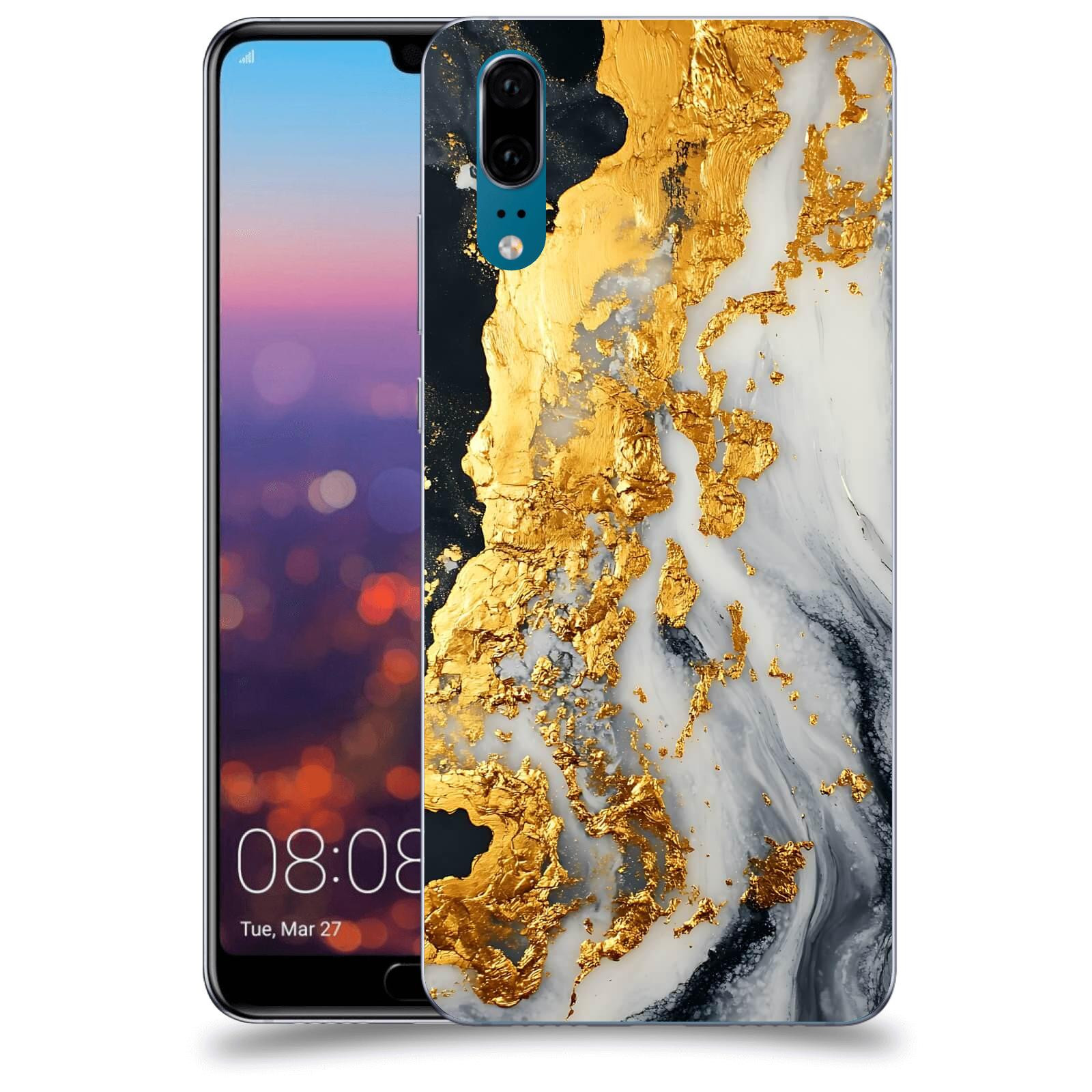 ACOVER Kryt na mobil Huawei P20 - Marble II