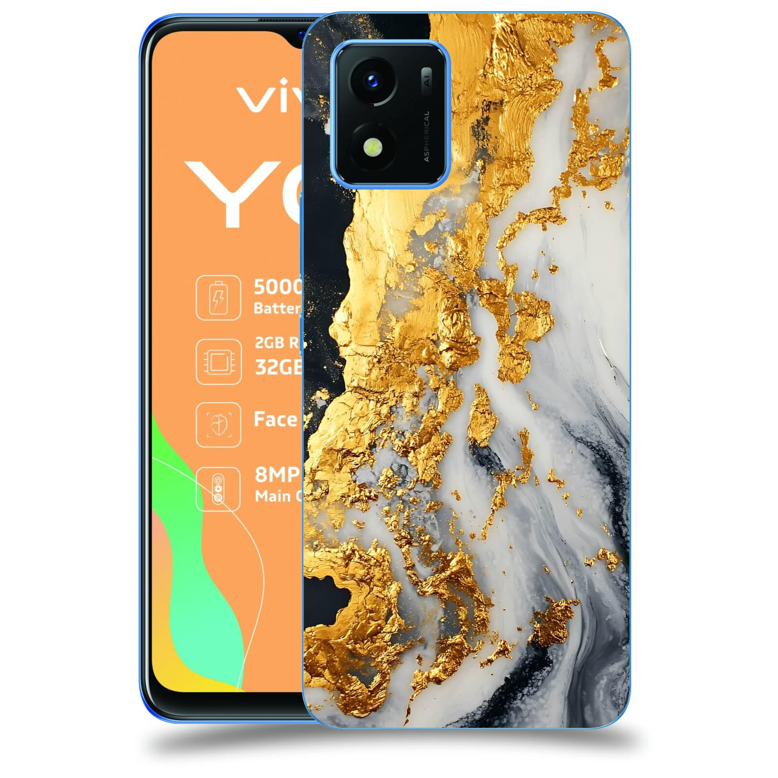 ACOVER Kryt na mobil Vivo Y01 - Marble II